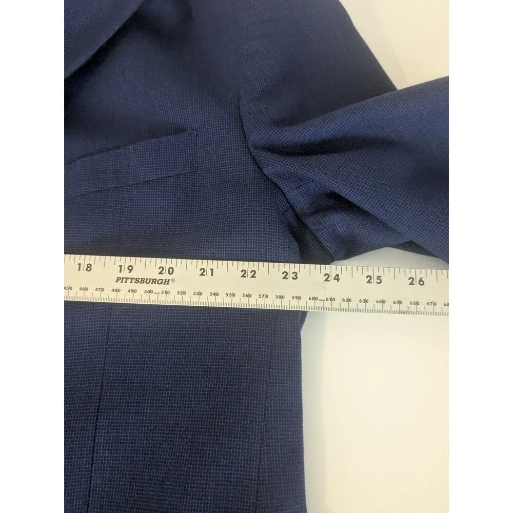 JB Britches Blazer Men’s 48R Logan Blue Suit‎ Jacket Wool Blend